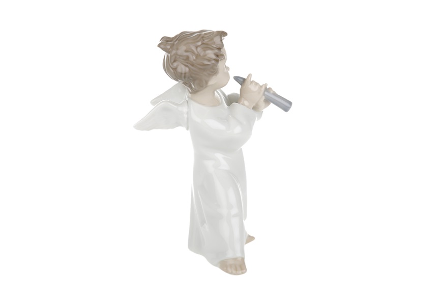 Angel with flute porcelain Lladro'