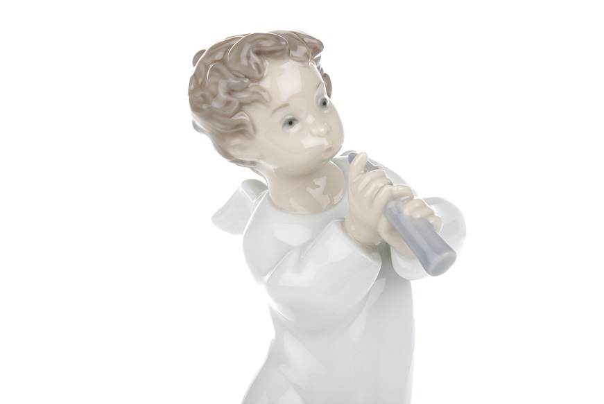 Angel with flute porcelain Lladro'