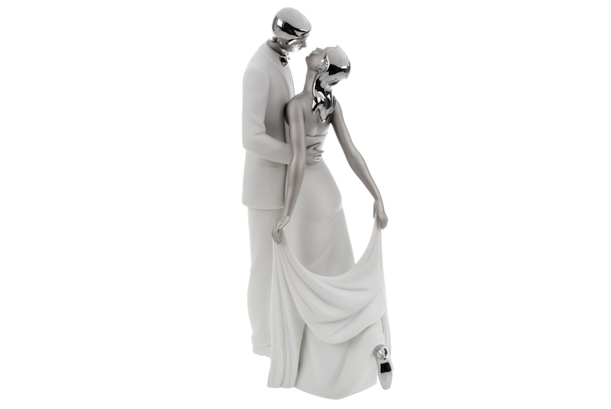 Happy Anniversary porcelain Silver lustre Lladro'