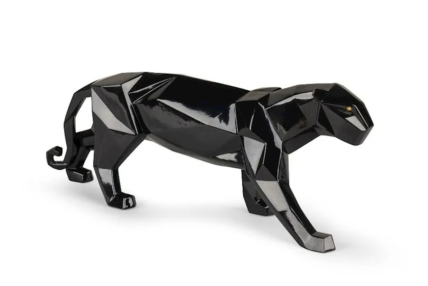 Pantera porcellana colore nero lucido Lladro'