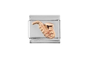 Sax Composable acciaio e oro rosa Nomination
