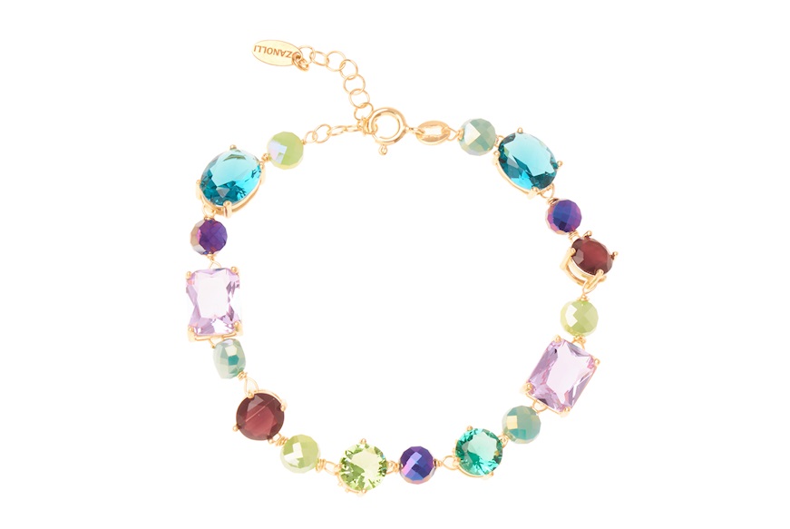 Bracelet silver with multicolored crystals Selezione Zanolli