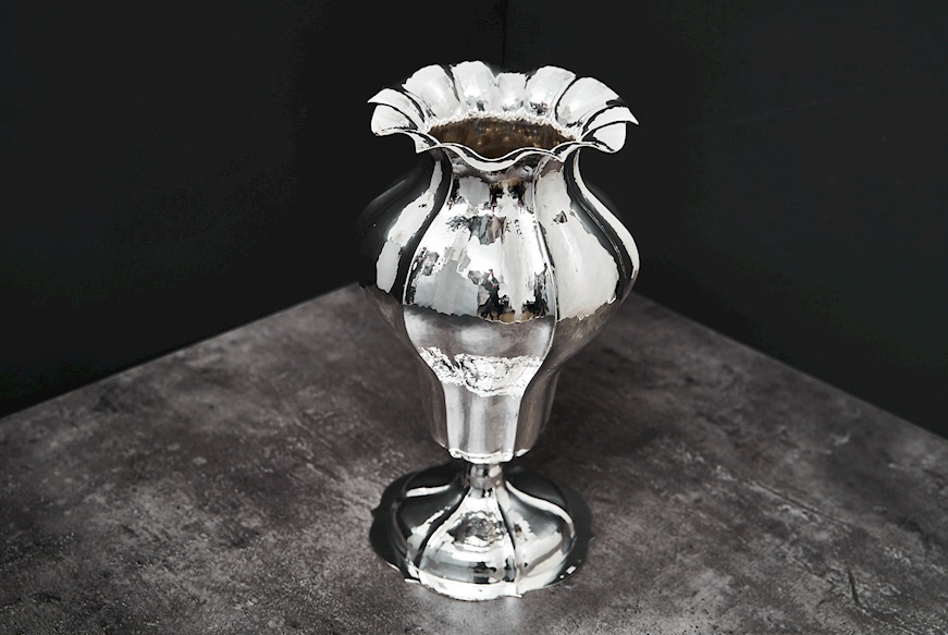 Vaso argento 590 grammi in stile Settecento usato ricondizionato Zanolli Vintage
