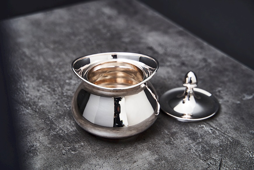 Servizio da the e caffè argento 2672 grammi 4 pezzi liscio usato ricondizionato Zanolli Vintage