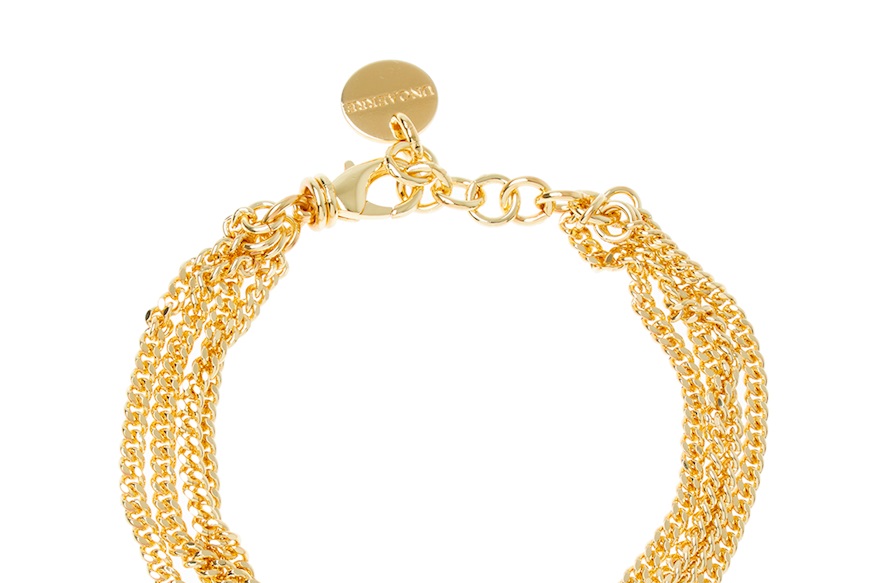 Bracciale Infinity in bronzo dorato con maglia grumette Unoaerre