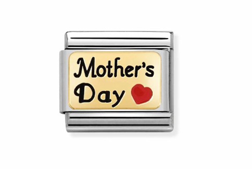 Mother's Day Composable acciaio oro e smalto Nomination