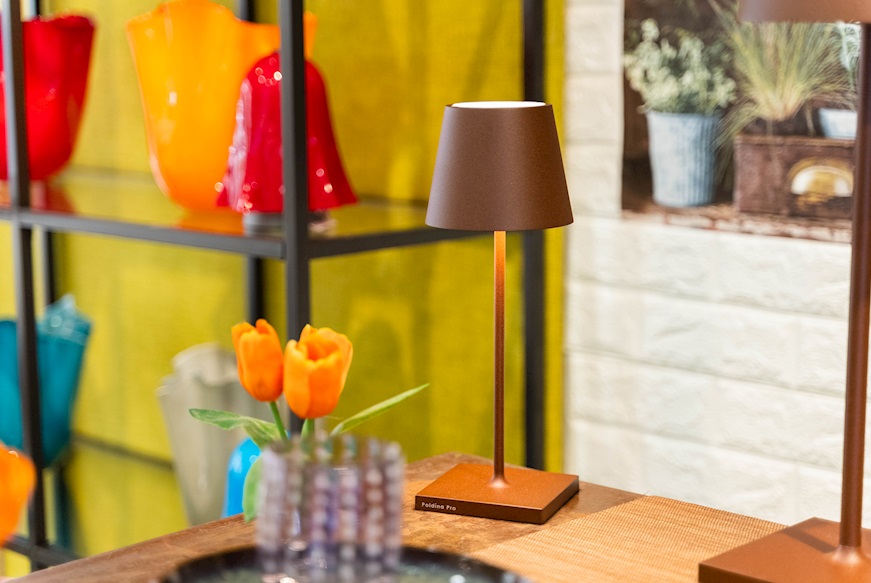 Table lamp Poldina Pro Mini Corten Zafferano