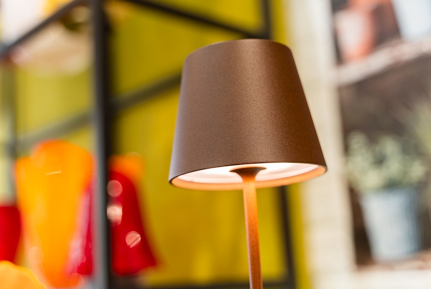 Table lamp Poldina Pro Mini Corten Zafferano