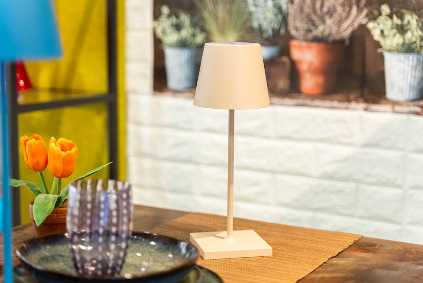 Lampada da tavolo Poldina Pro Mini Sabbia Zafferano