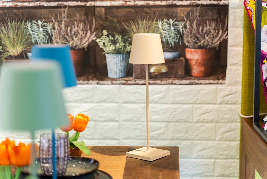 Table lamp Poldina Pro Sand Zafferano