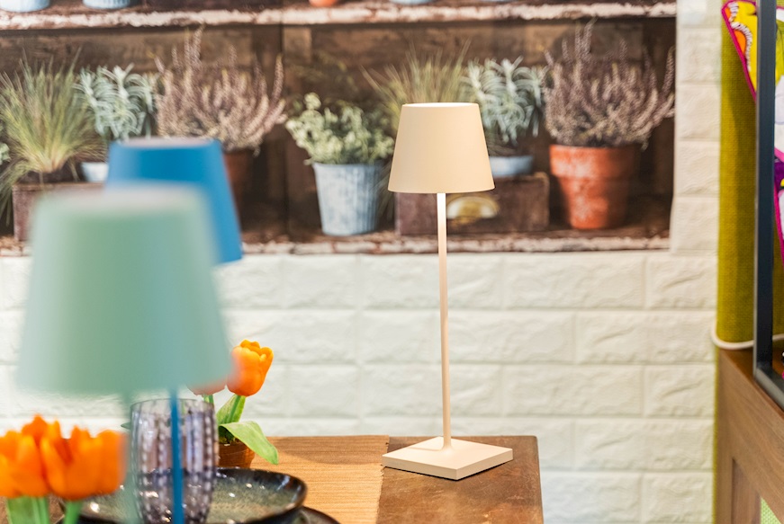 Table lamp Poldina Pro Sand Zafferano