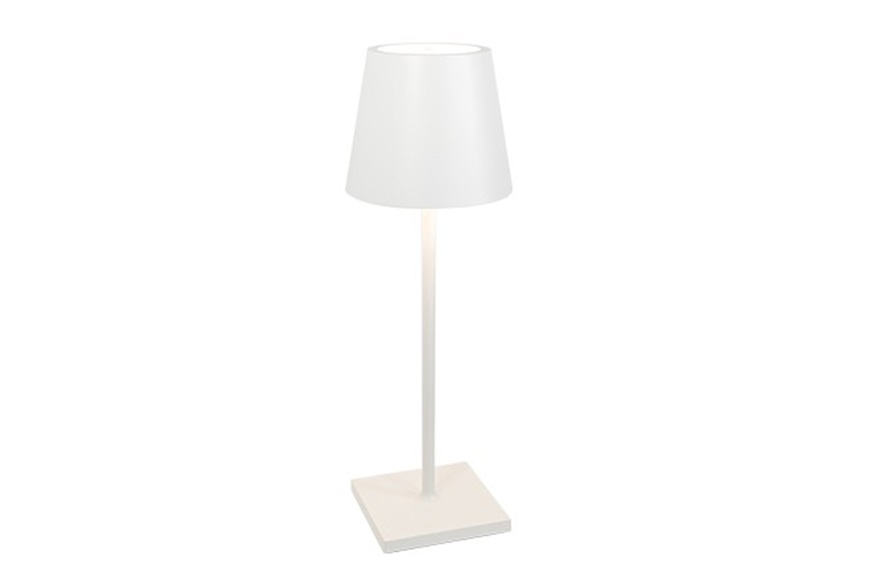 Lampada da tavolo Poldina L Desk colore Bianco Zafferano