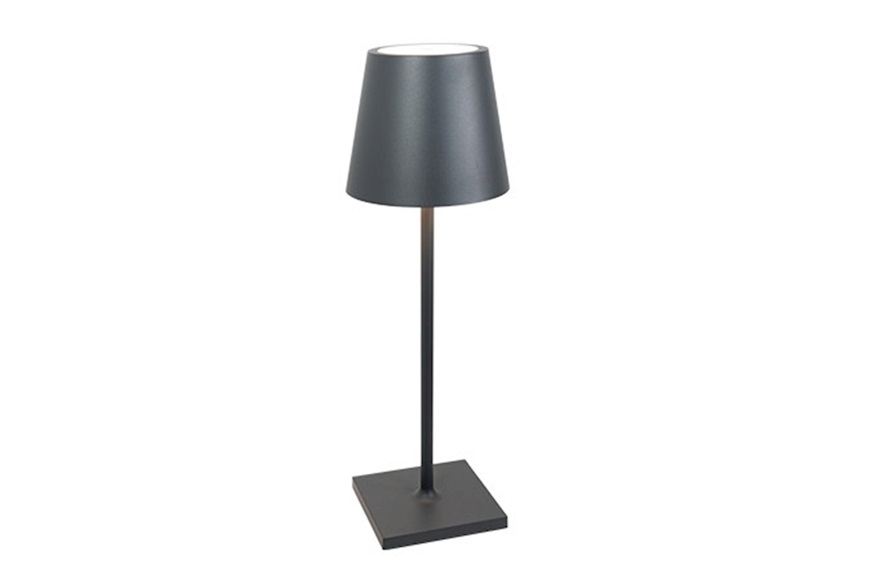 Lampada da tavolo Poldina L Desk colore Grigio Scuro Zafferano