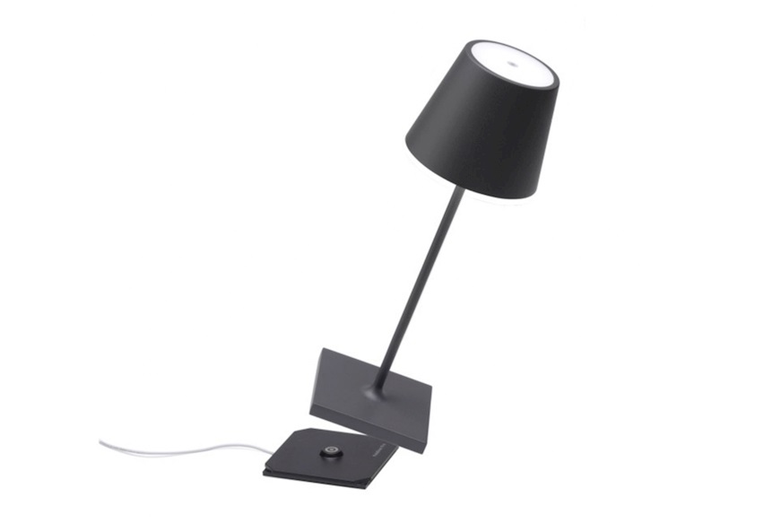 Table lamp Poldina L Desk Dark Grey Zafferano