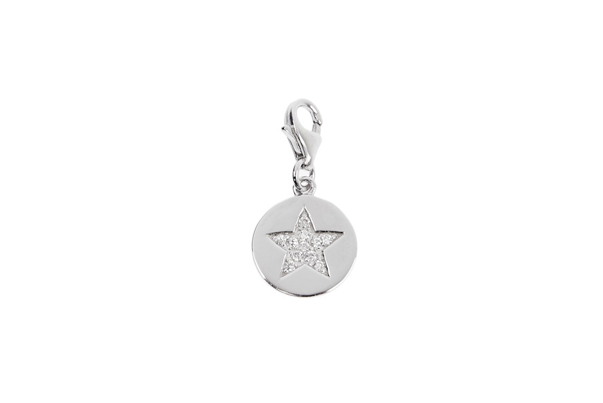 Pendant Star silver with white zircons Selezione Zanolli