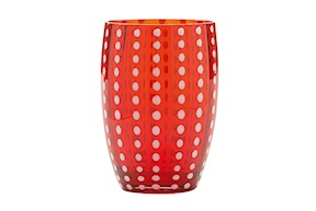 Tumbler Glass Perle red Zafferano