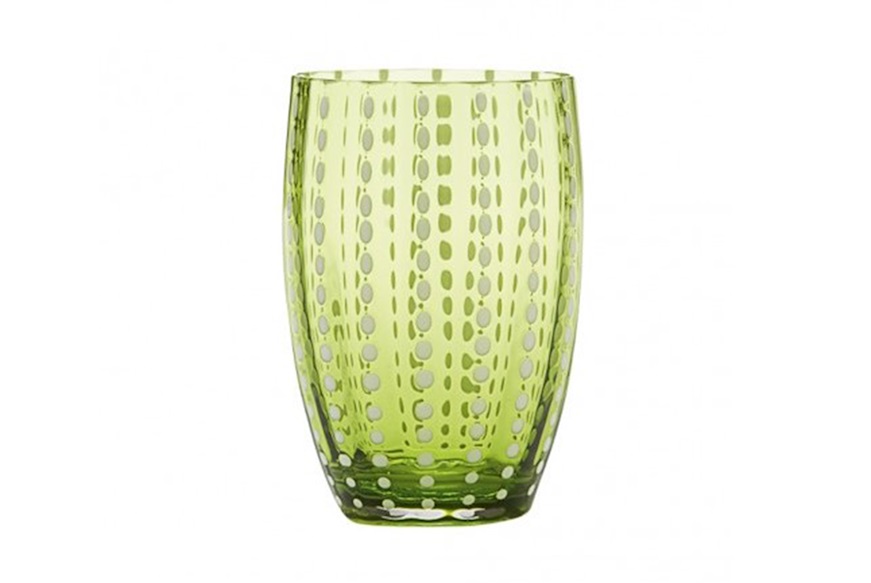 Tumbler Glass Perle green apple Zafferano