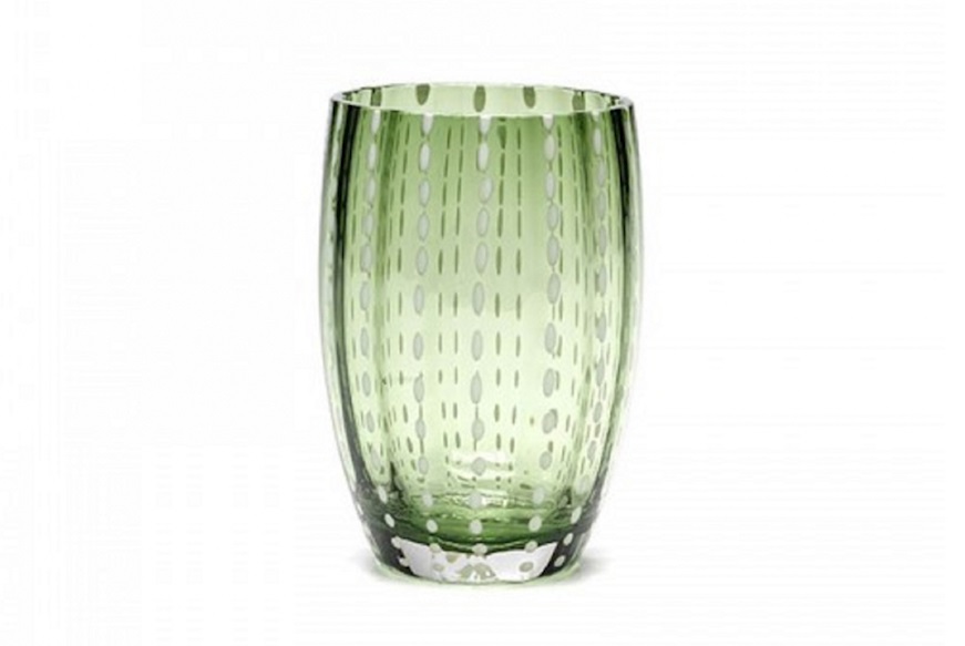 Tumbler Glass Perle english green Zafferano