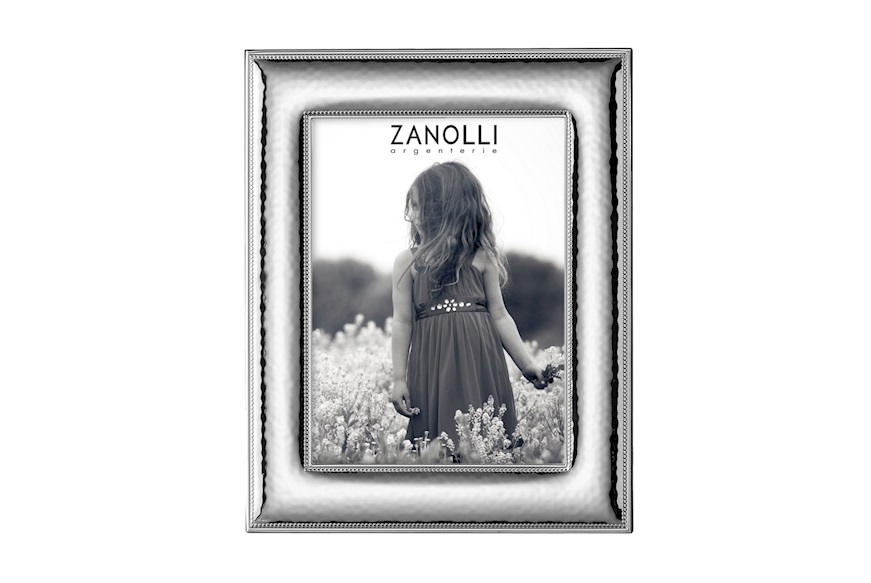 Picture frame bilaminated Silver with glossy band Selezione Zanolli