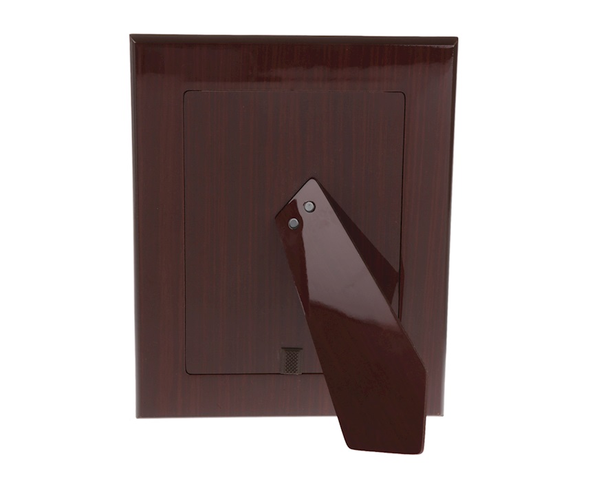 Haysom Interiors Cornice per foto in stile moderno, placcata argento, 12,7 x 17,8 cm, con retro in velluto nero