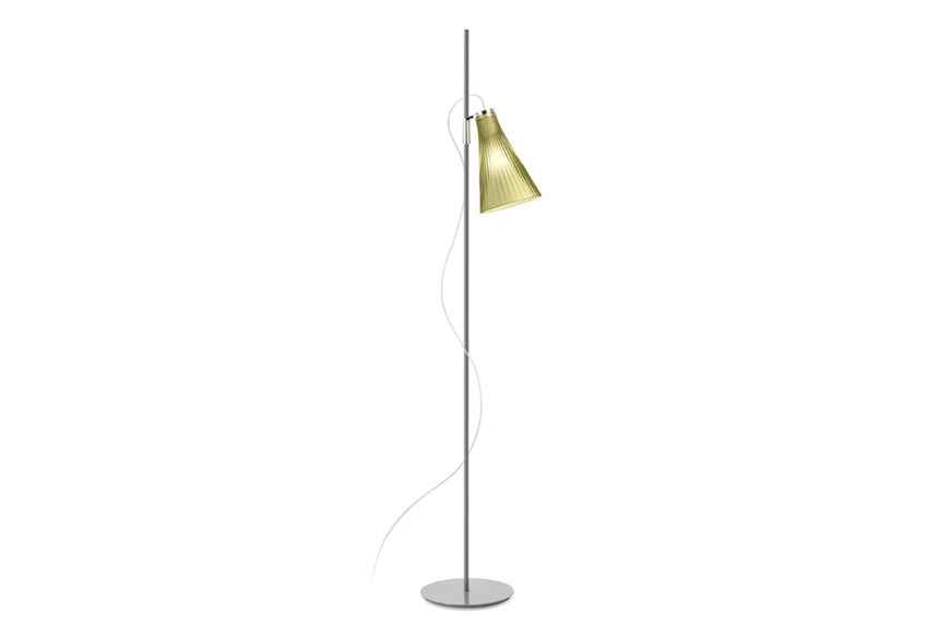 Floor Lamp K-Lux grey with green lampshade Kartell