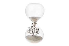 Clessidra Albero della Vita con sabbia argento e scatola regalo Selezione Zanolli