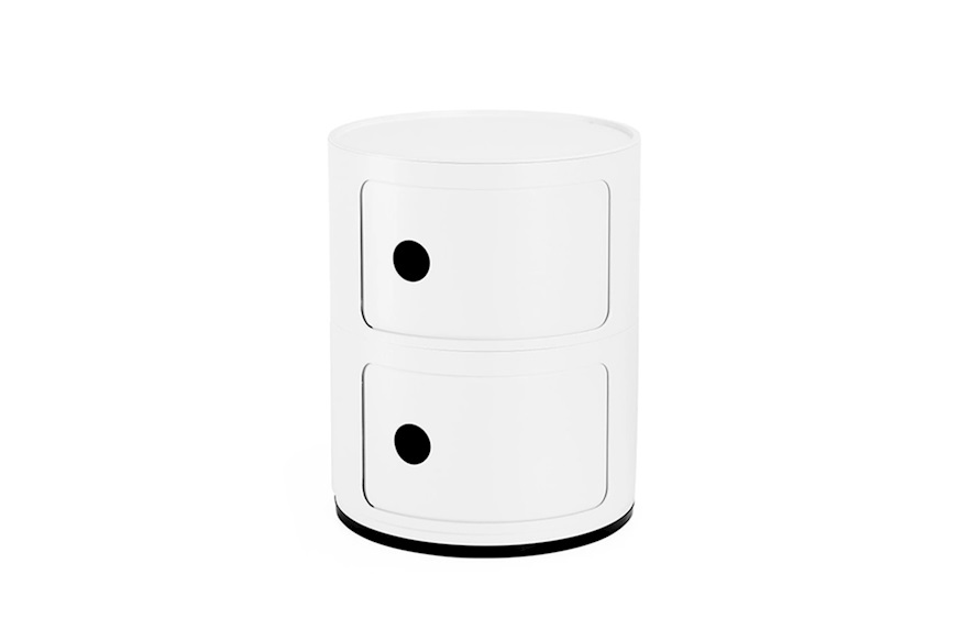 Cassettiera Componibile Recycled a due elementi colore bianco Kartell