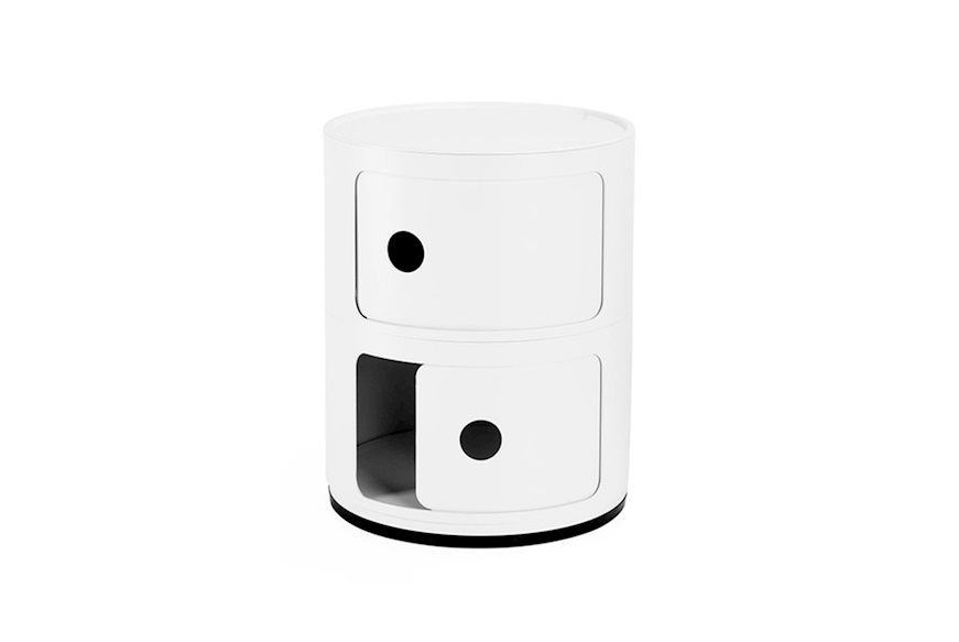 Cassettiera Componibile Recycled a due elementi colore bianco Kartell
