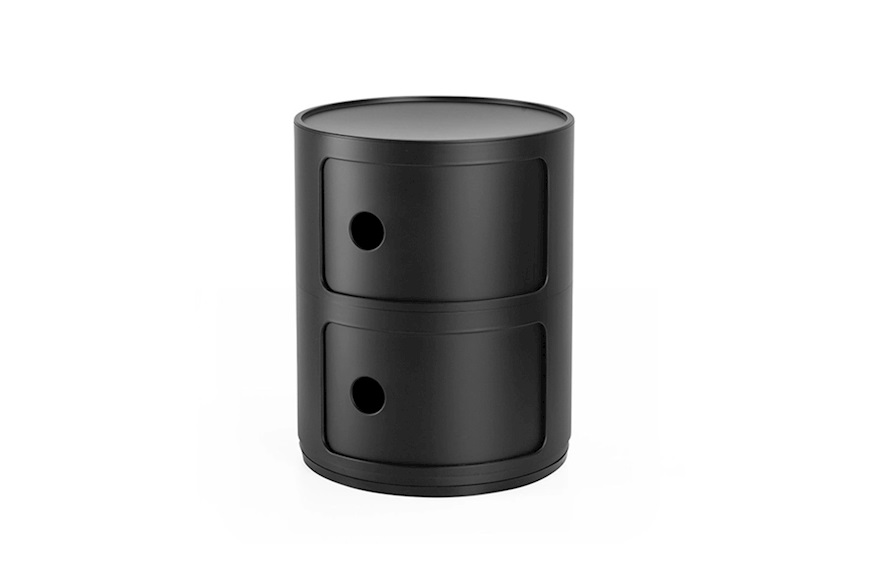 Cassettiera Componibile Recycled a due elementi colore nero Kartell