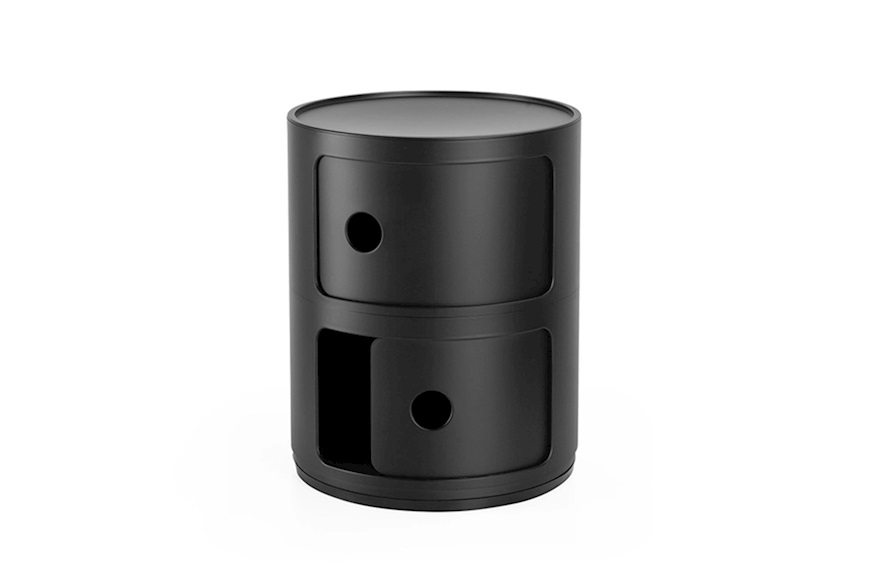 Cassettiera Componibile Recycled a due elementi colore nero Kartell