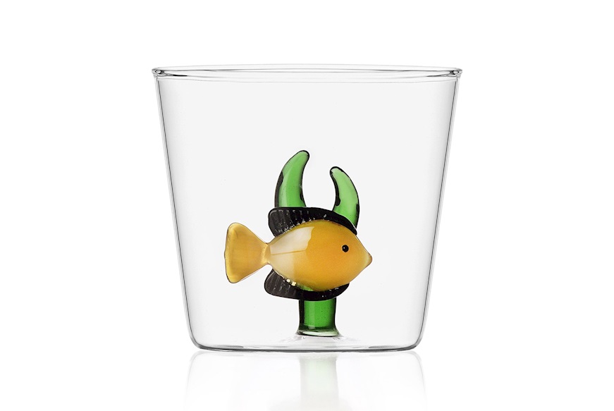 Tumbler Glass Marine Garden Yellow Fish and Green Seaweed Ichendorf