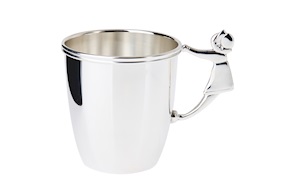 Baby Glass silver with girl handle Selezione Zanolli