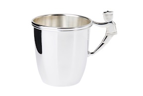 Baby Glass silver with boy handle Selezione Zanolli