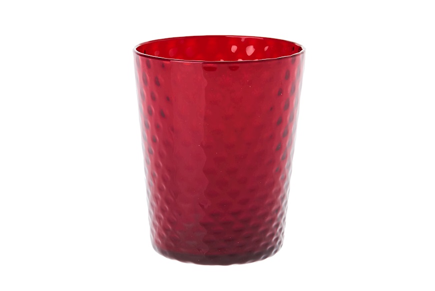 Bicchiere tumbler Veneziano rosso Zafferano