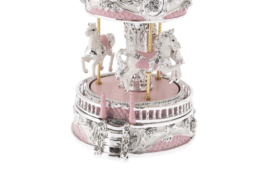 Music Box Horses Carousel pink Selezione Zanolli