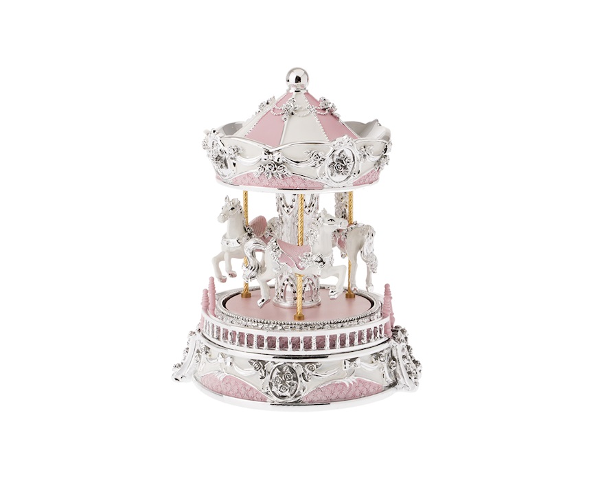 Carillon Giostra dei cavalli rosa Selezione Zanolli