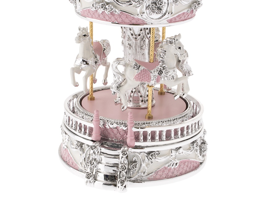 Carillon Giostra dei cavalli rosa Selezione Zanolli