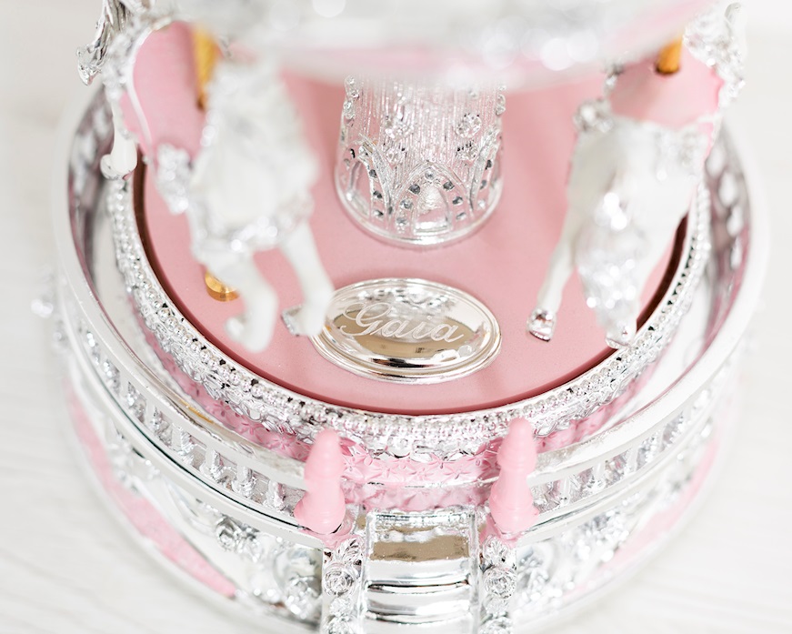 Carillon Giostra dei cavalli rosa Selezione Zanolli