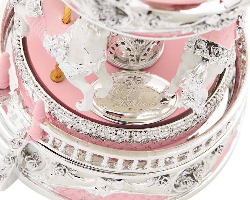 Carillon Giostra dei cavalli rosa Selezione Zanolli