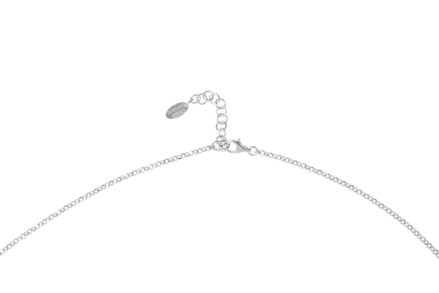 Necklace Dancing Names silver with B letter pendant in cubic zirconia Sovrani
