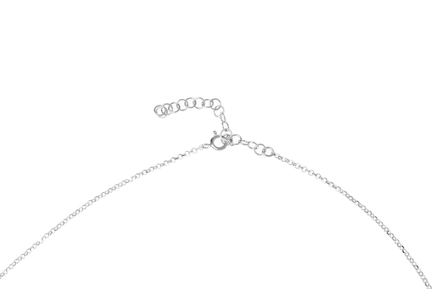 Collana Dancing Names argento con ciondolo lettera N in cubic zirconia Sovrani