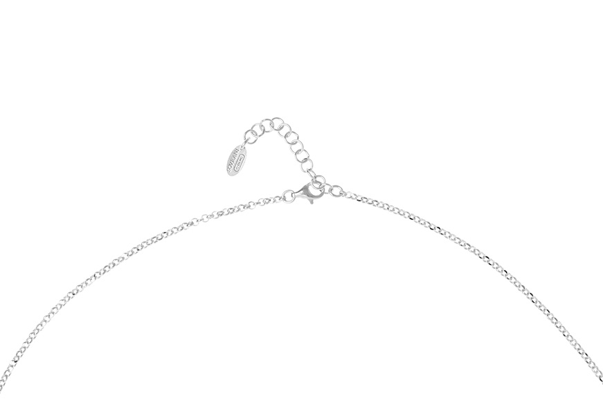 Collana Dancing Names argento con ciondolo lettera V in cubic zirconia Sovrani