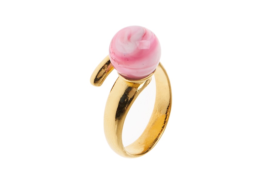 Ring Accademia in Pink glass Antica Murrina