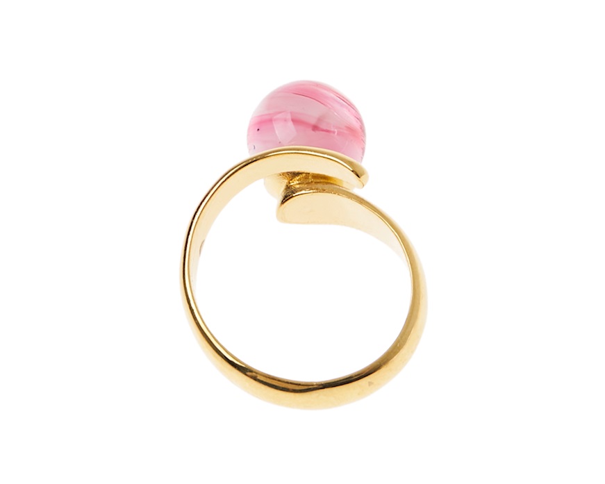 Ring Accademia in Pink glass Antica Murrina