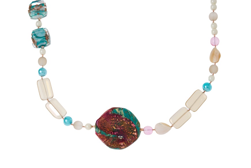 Necklace Accademia in Pink glass Antica Murrina