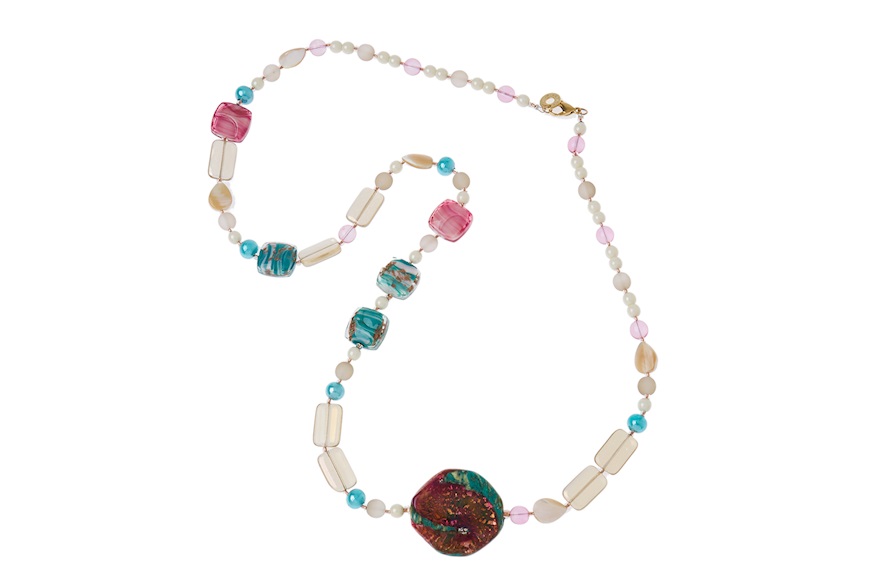 Necklace Accademia in Pink glass Antica Murrina