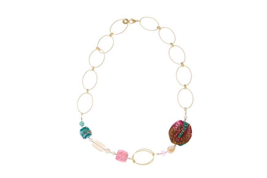 Necklace Accademia in Pink glass Antica Murrina