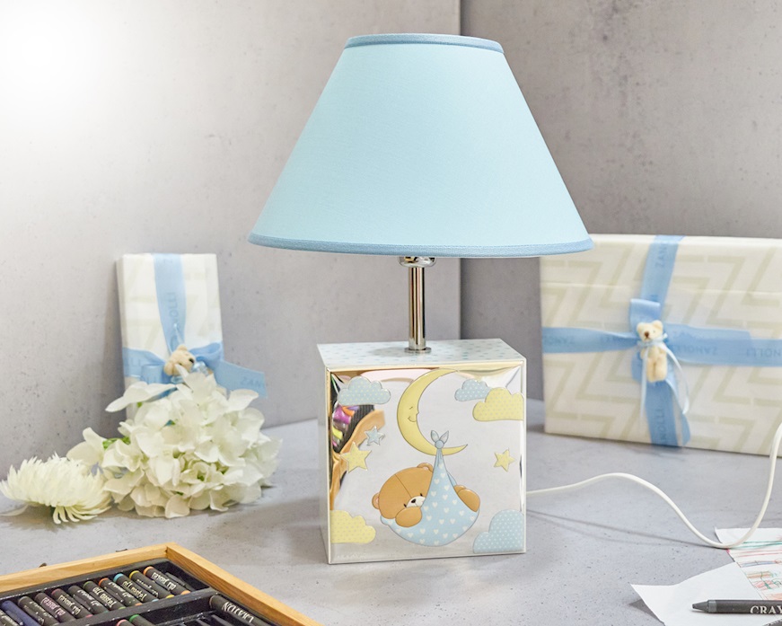 Lampada orsetto Forever Friends argento pvd celeste Selezione Zanolli
