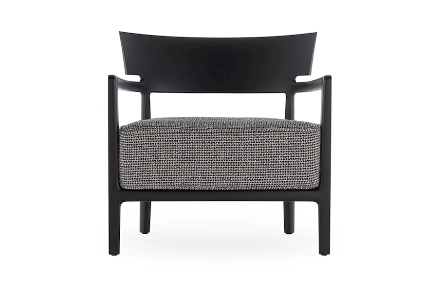 Chair Cara Mat Fancy black with black and beige cushion Kartell