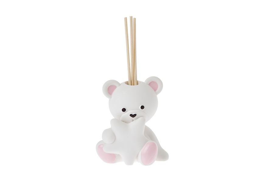 Fragrance Diffuser Teddy Bear white and pink Selezione Zanolli